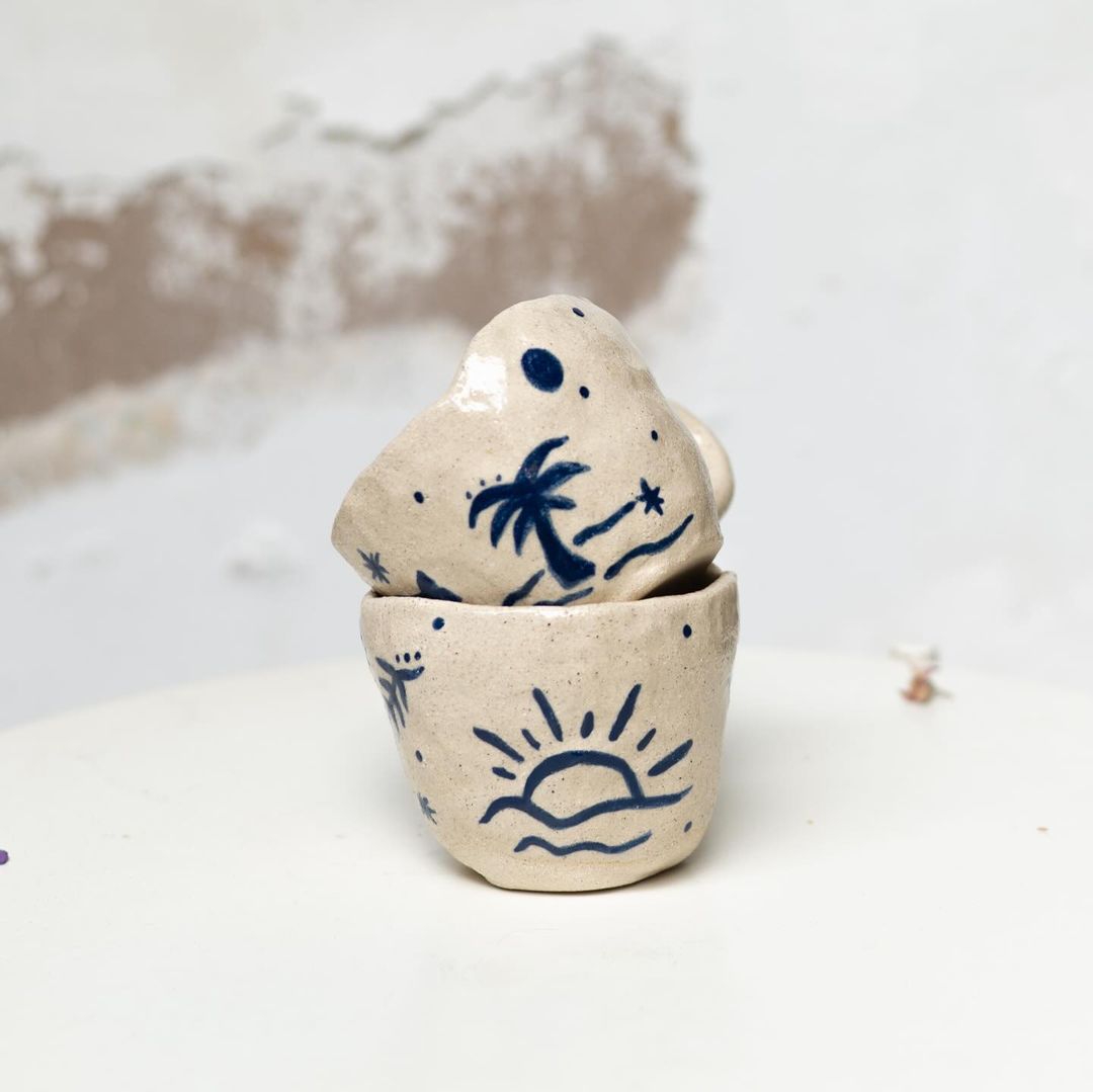 Set de 2 Tazas Ilustradas – Summer Vibes