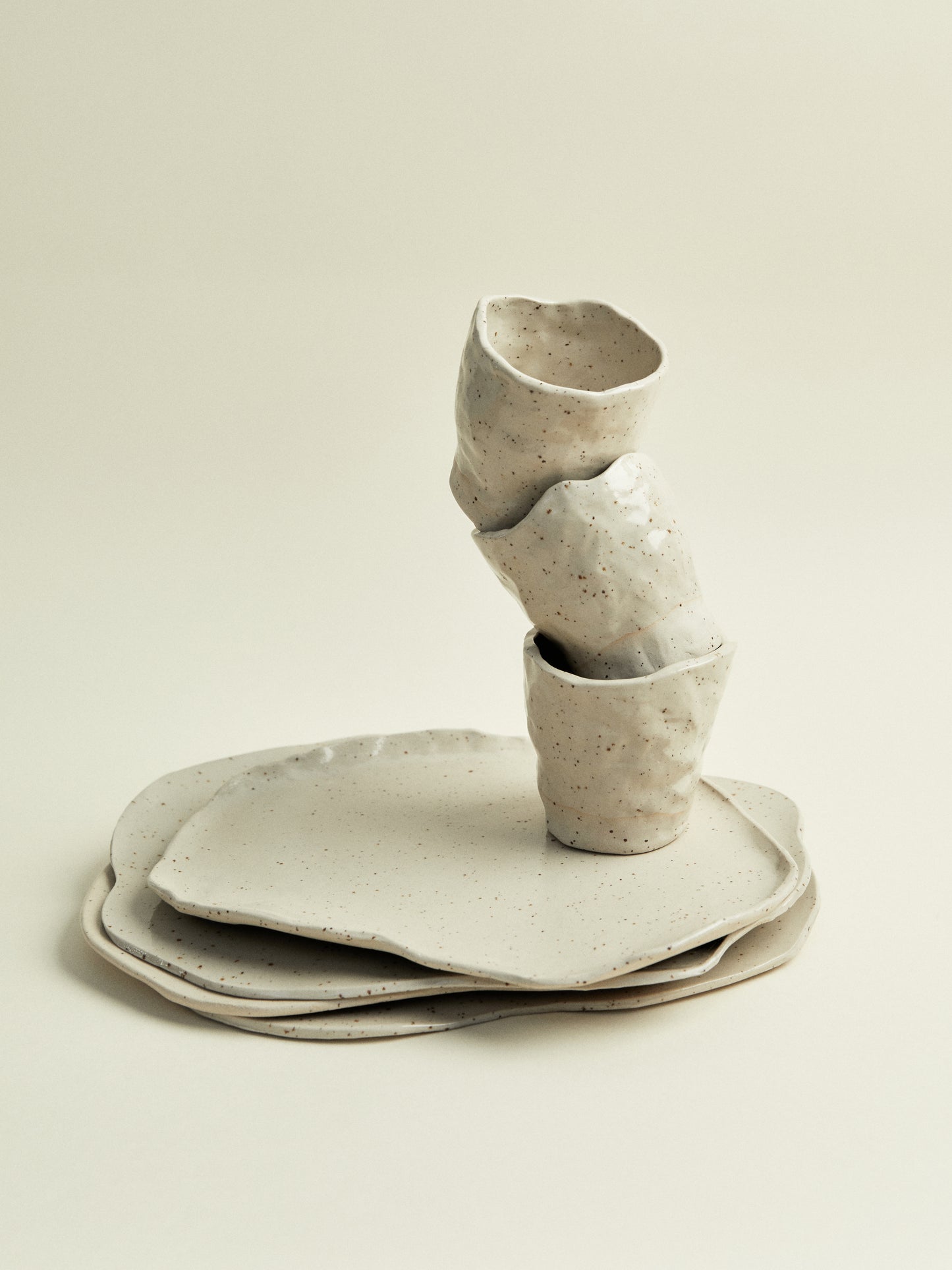 Set de Taza + Bandeja Moteada