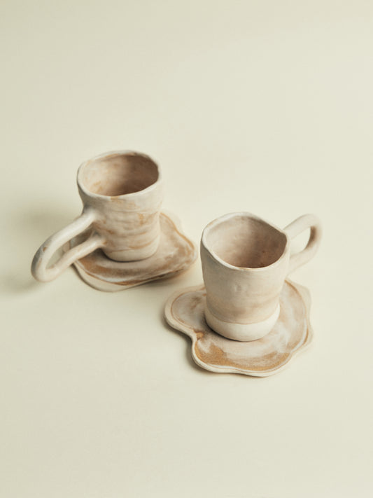 Set para dos taza irregular